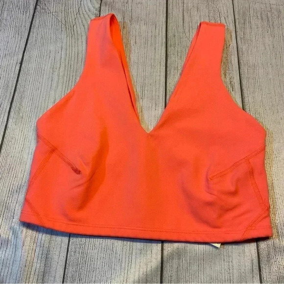 Free People Movement Bra & Flare Leggings Set Coral Athletic Workout Yoga NWOT - Picture 3 of 13